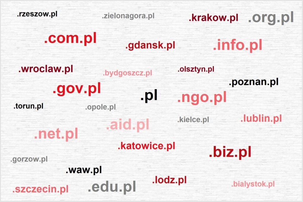 Domeny polskie regionalne i funkcjonalne - rodzaje domen